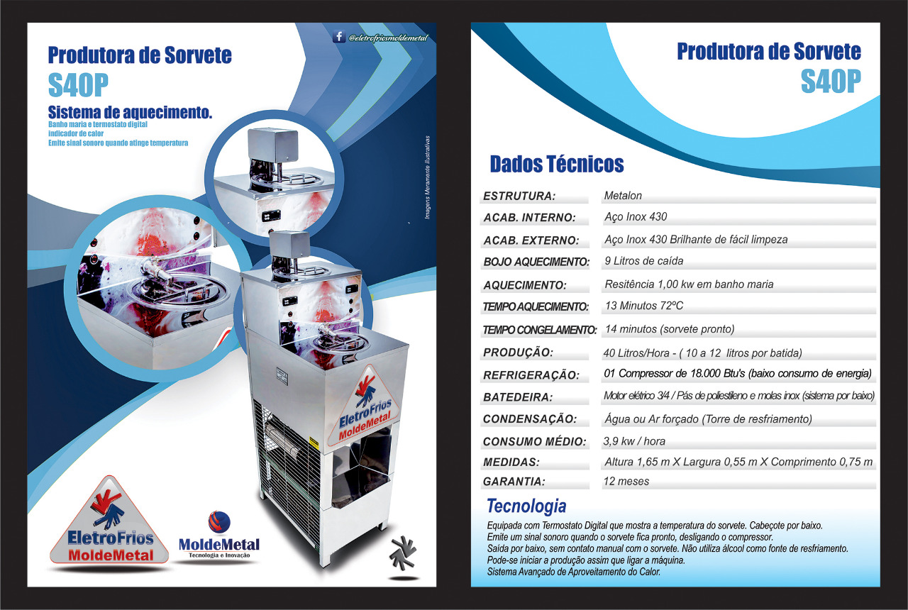 PRODUTORA DE SORVETE S40P